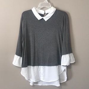 Elle large woman dress top.